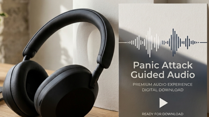 cover: guided audio panic attack, companion to mini-guide Panic Attack Gone in 60 Seconds by David Zach